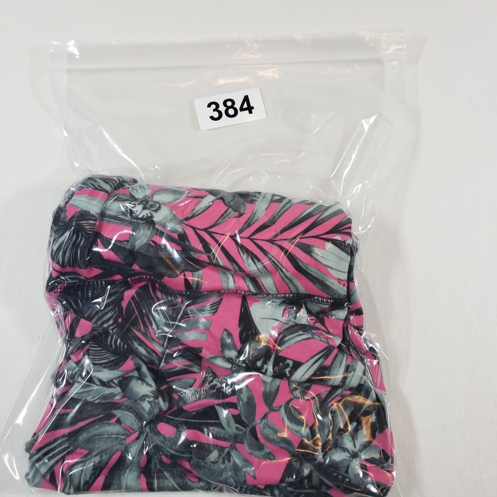 EVCR Tropical Leaf Print High‎ Waist Leggings Size L - Picture 6 of 6